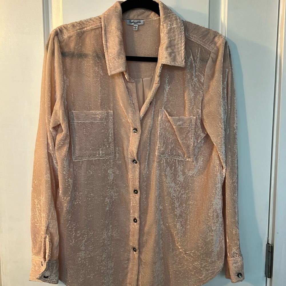 Splendid shirt in crushed velvet